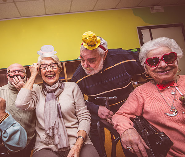 group of seniors laughing